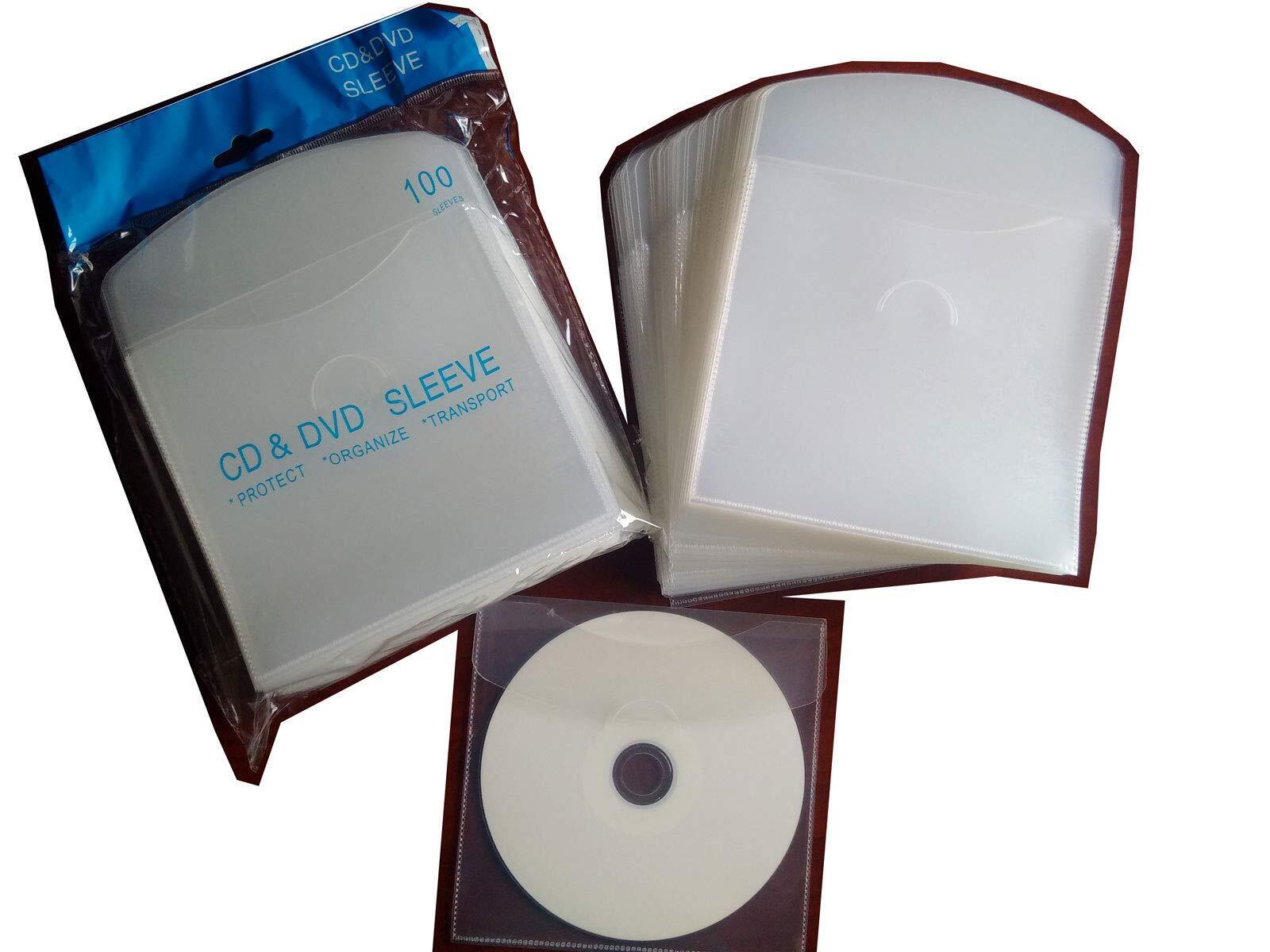 CD DVD Plastic Keepers Holder Clear 100 Pk (Plastic Bag Bulk Pack)