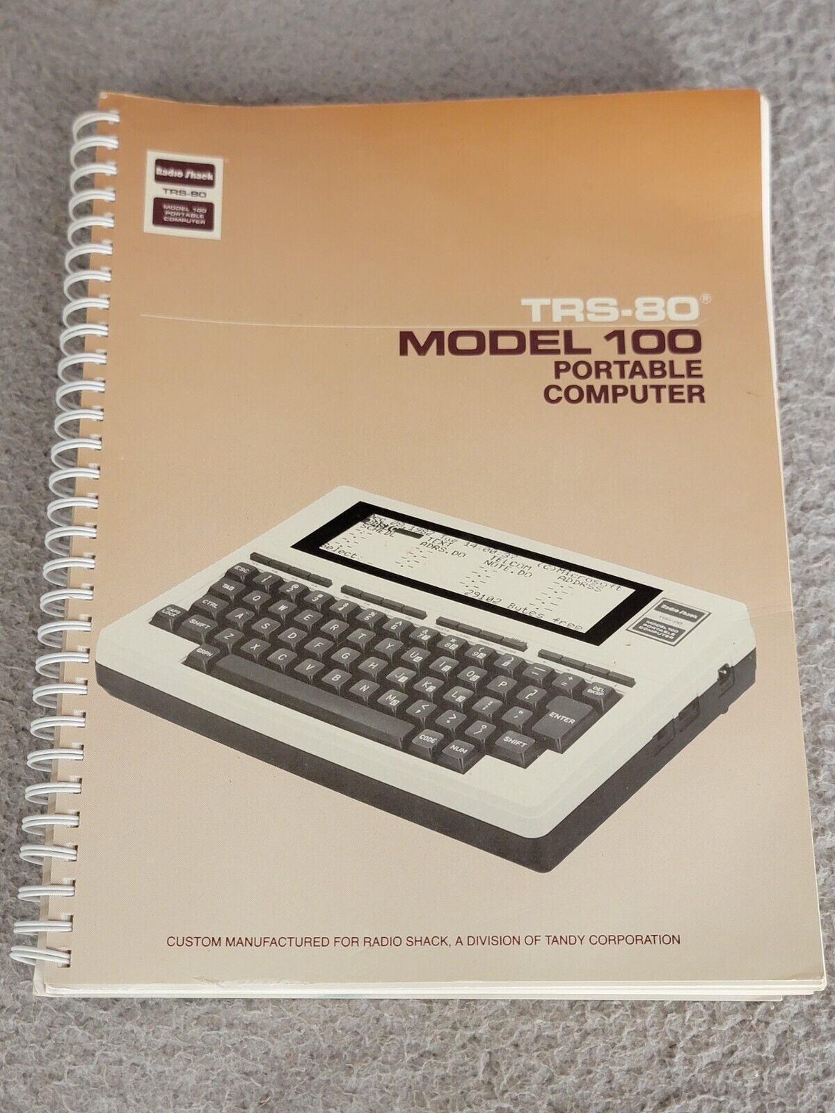 trs-80 model 100 manual Tandy RadioShack Portable Vintage Computer 