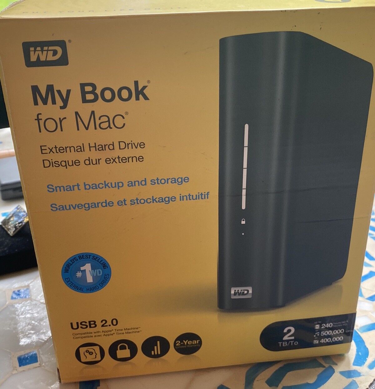 Western Digital My Book For Mac, 2 TB,External Hard Drive