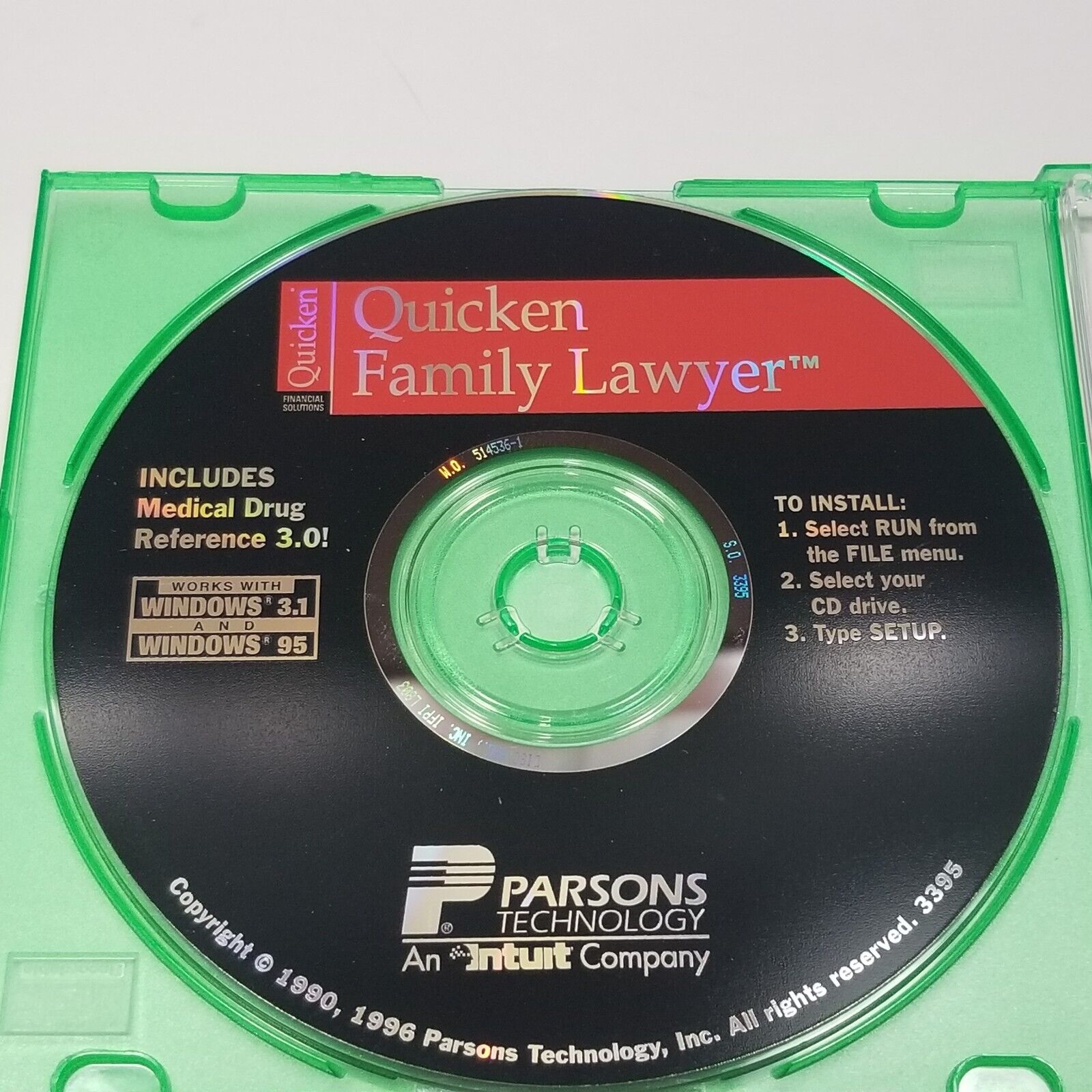 Quicken Family Lawyer CD-Rom for Windows 1995 Parsons Technology
