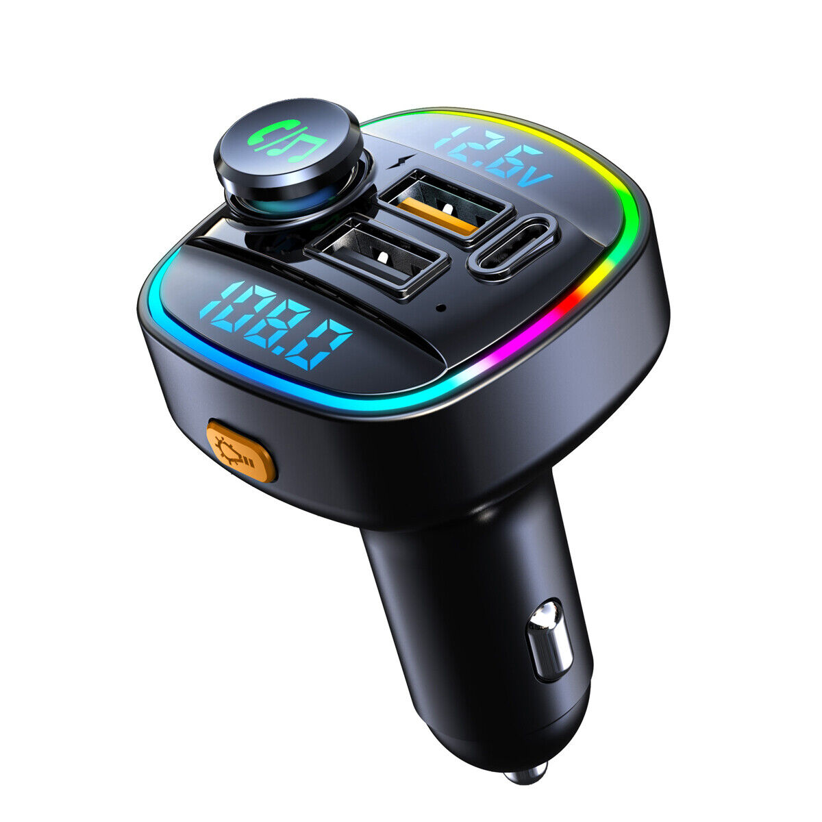 Bluetooth5.0 Car Wireless FM Transmitter Adapter USB PD Charger AUX Hand-Free US