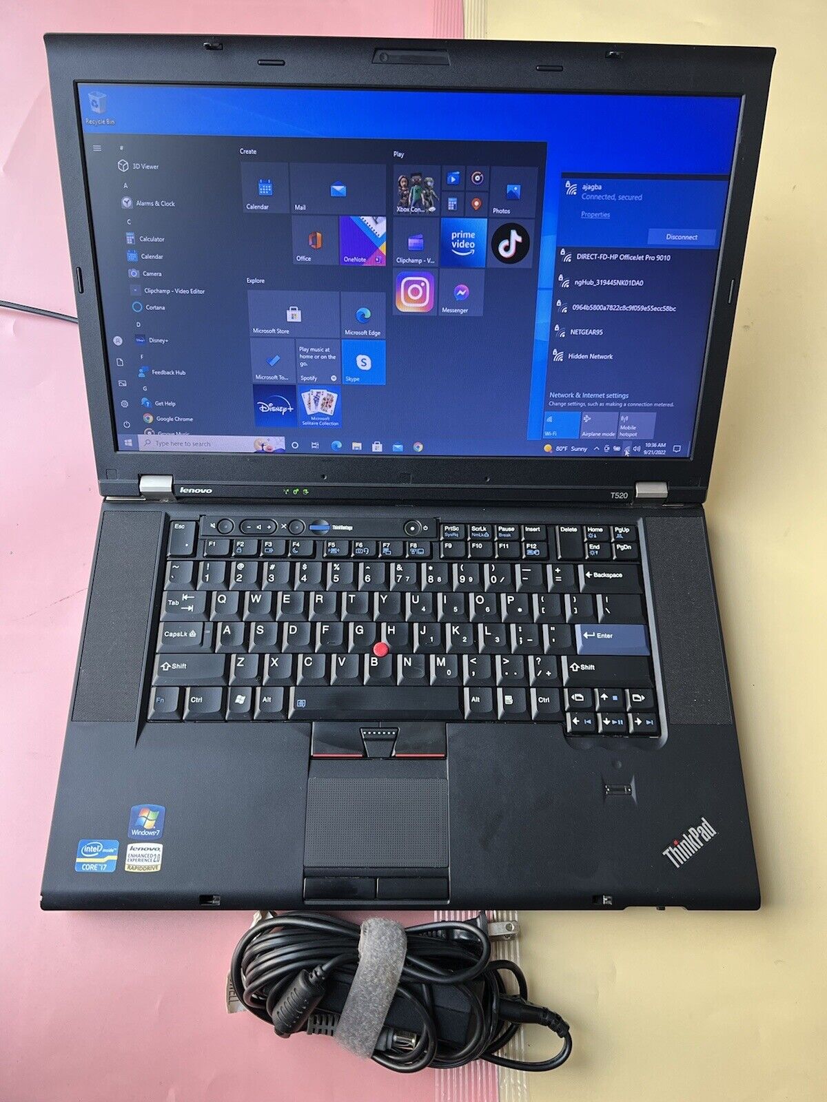 Lenovo ThinkPad T520 Core i7-2620M 500GB HDD 8GB RAM WEBCAM BLUETOOTH NVIDIA