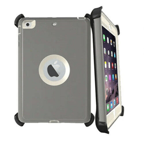 Heavy Duty Tough Shockproof Case w/ Stand GRAY/WHITE For iPad 6 2018 A1893 A1954