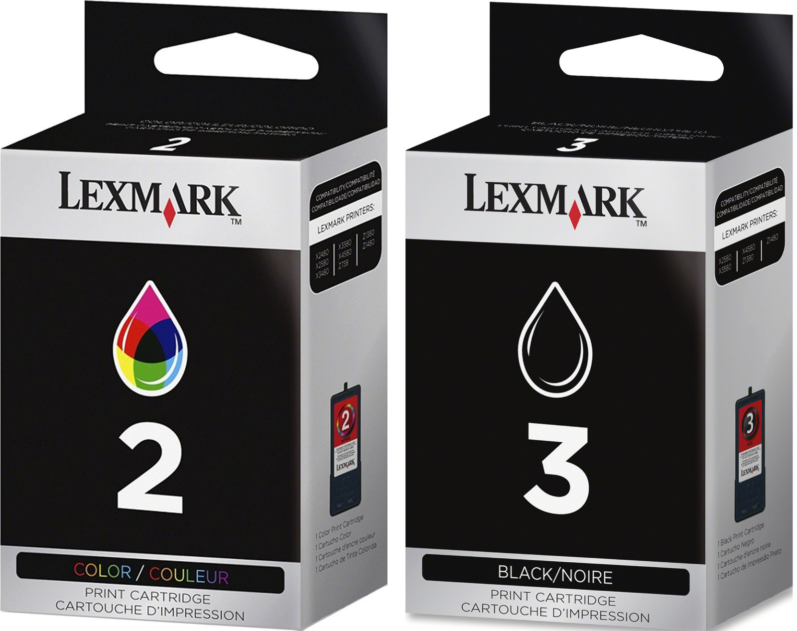 New Genuine Lexmark 2 3 2PK Ink Cartridges X Series X2480 X2580 Z Series Z1380