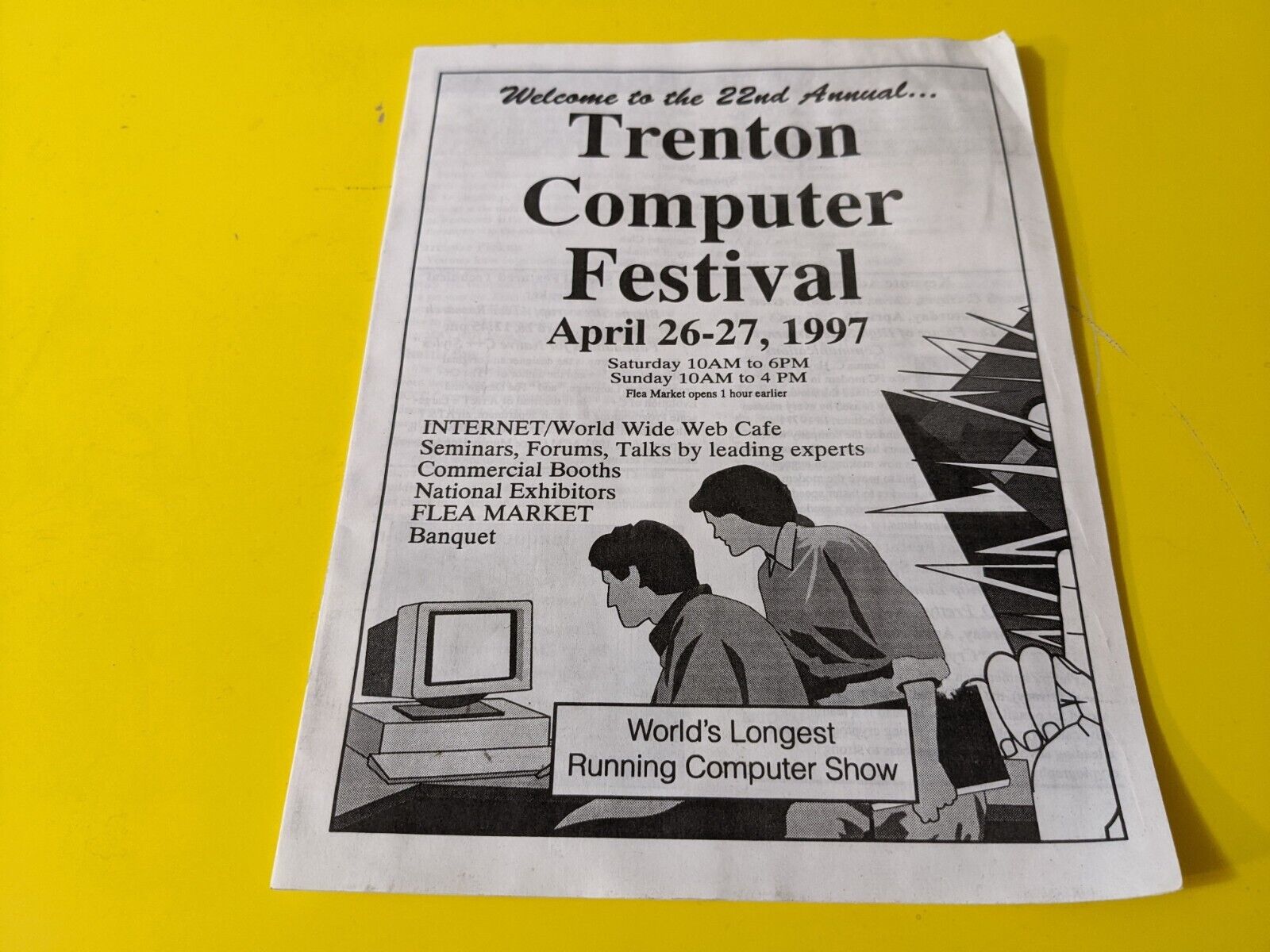 Vintage 22nd Annual Trenton Computer Festival 1997 Program Guide Book