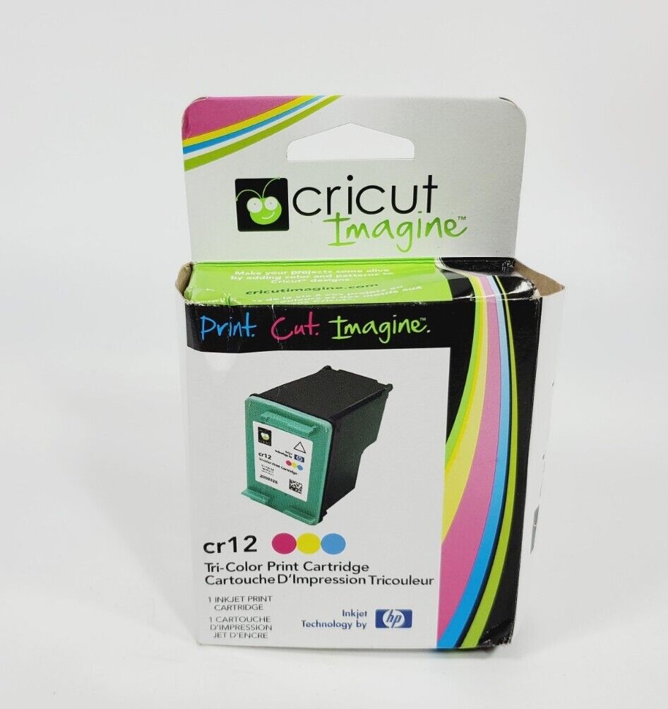 Cricut Imagine CR12 Tri Colour Ink HP Print Inkjet Cartridge Genuine NEW June12