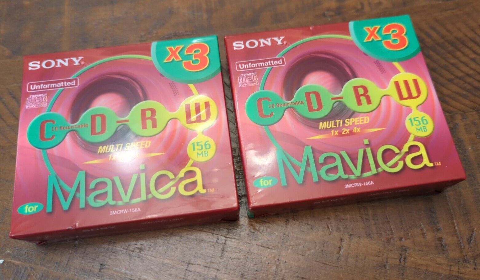 6 x Discs SONY CD-RW 3 Pack For Mavica Camera 3MCDRW-156A Disc 156MB Rewriteable