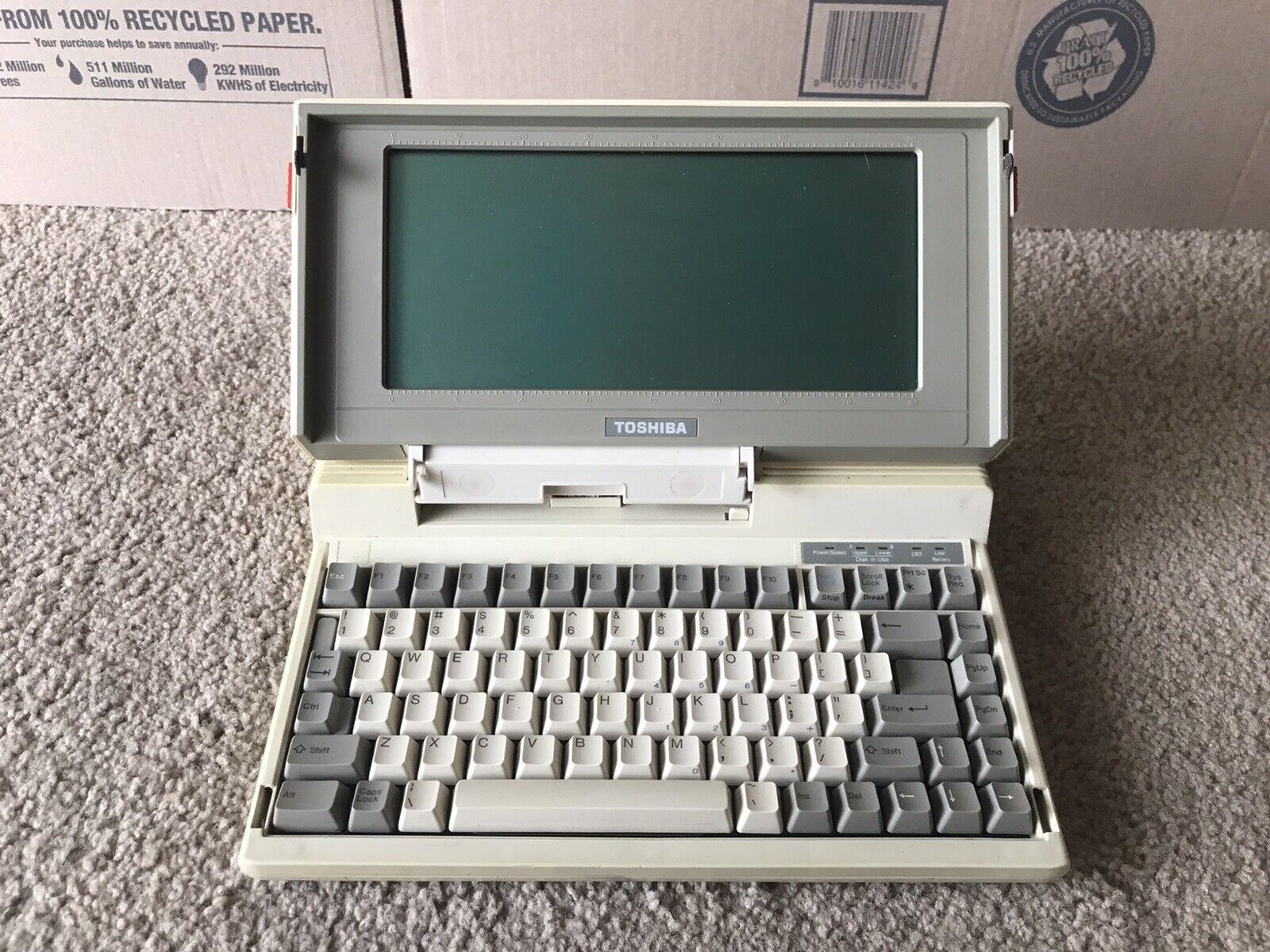 Vintage Toshiba T1100 Plus. Untested Sold As Is. No Power Adapter.