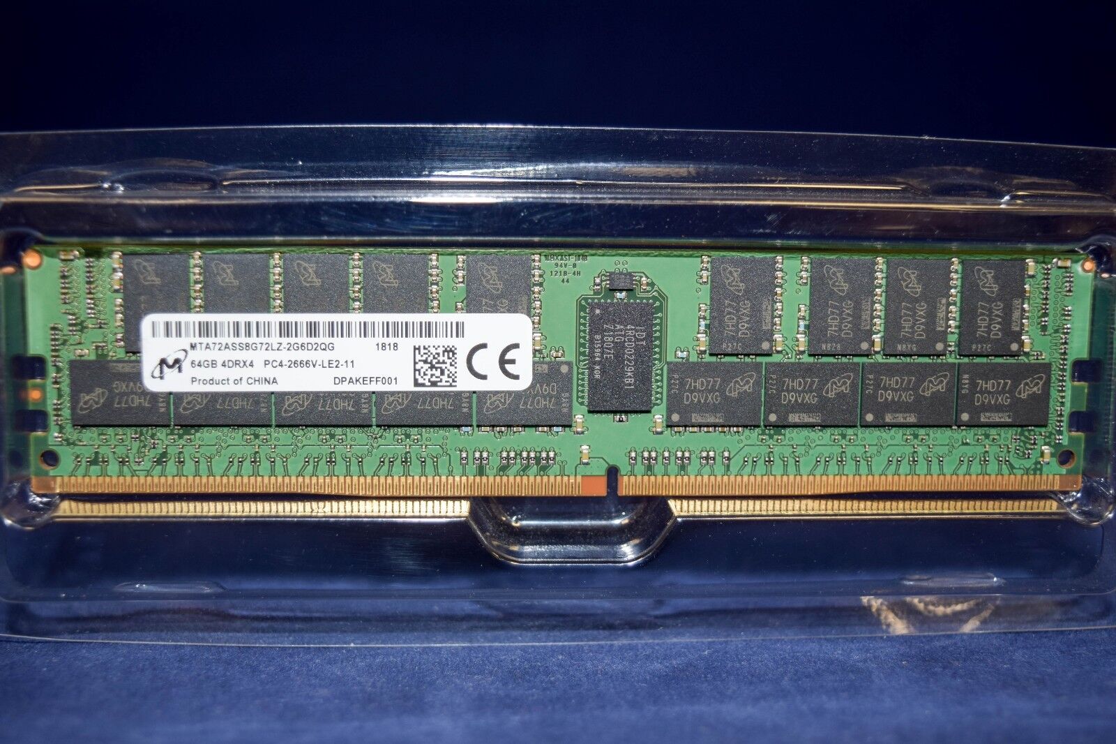 MTA72ASS8G72LZ-2G6D2 MICRON 64GB (1X64GB) 4DRX4 PC4-2666V DDR4 MEMORY