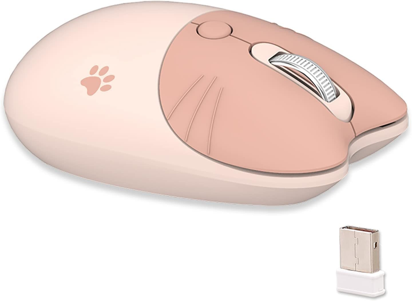 Cute Cat Wireless Mouse, Lightweight Soundless Mouse, 2.4G Wireless Mice, Candy 