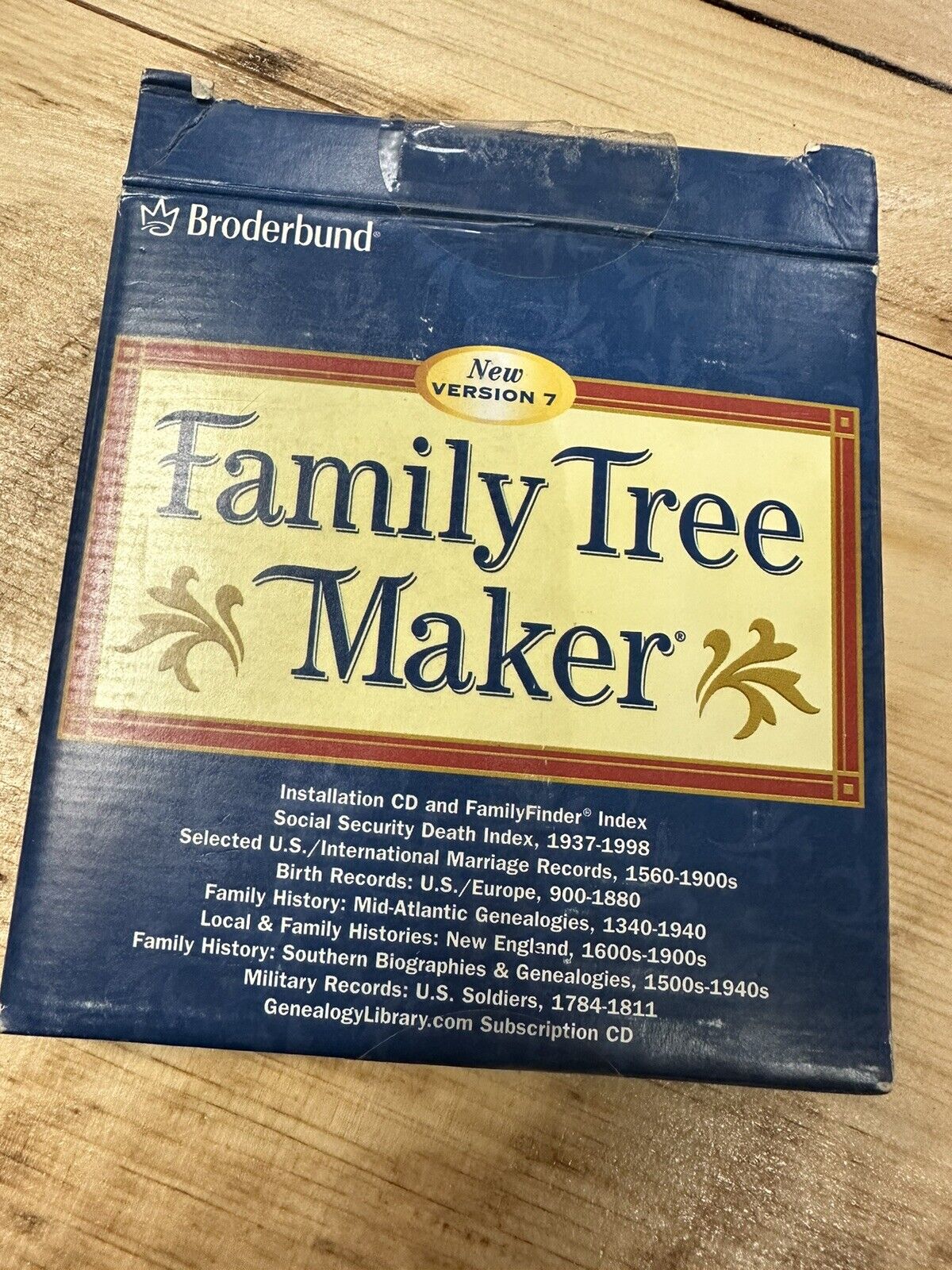 Family Tree Maker 7 PC CD genealogical research relatives parents children data