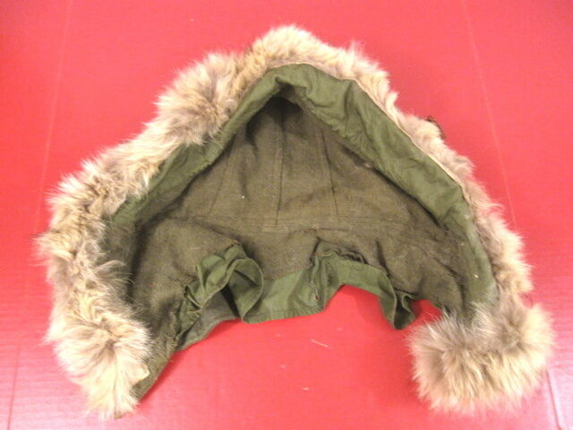 Korea War Era US Army Extreme Cold Weather M-1951 Fishtail Parka Hood w/Wolf Fur