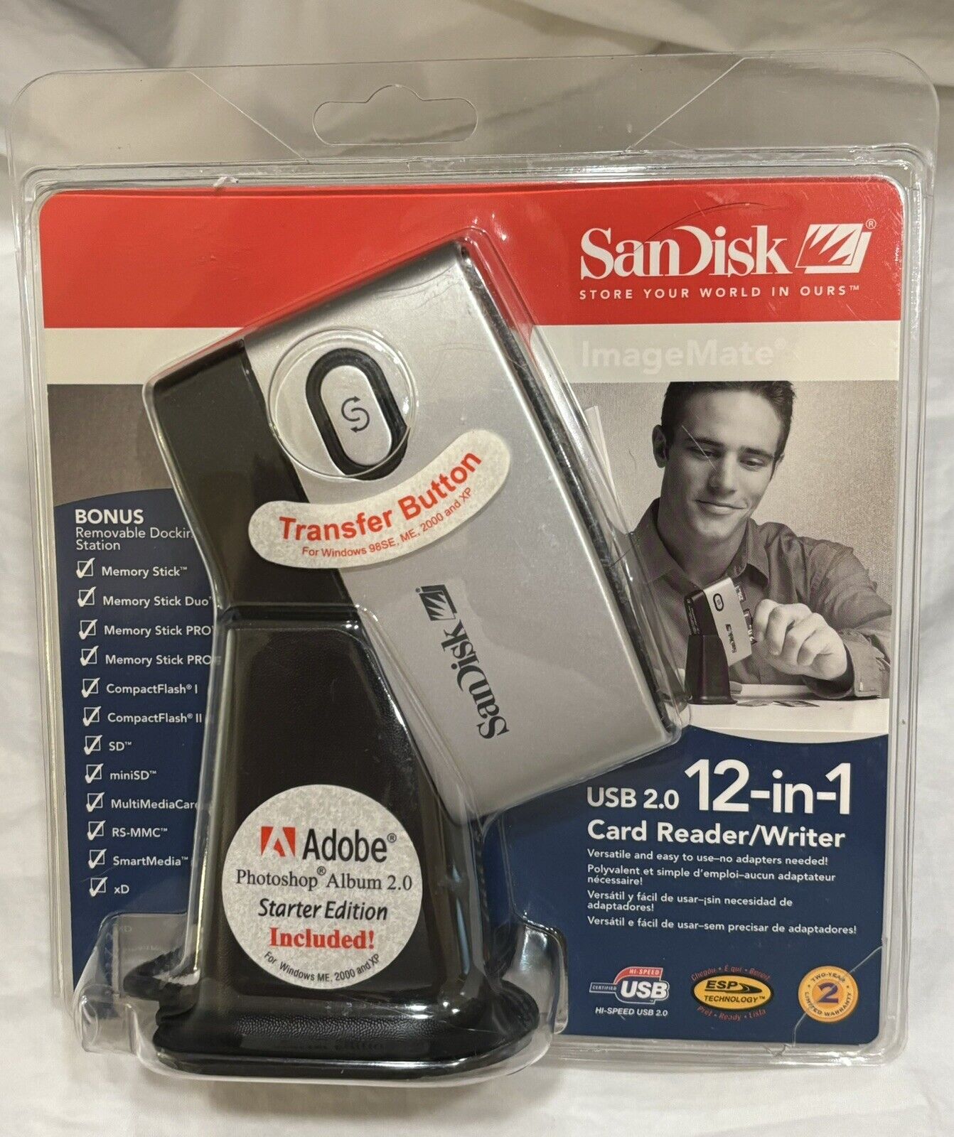 SanDisk ImageMate SDDR-89 12-in-1 USB 2.0 Flash Memory Card Reader NEW SEALED 