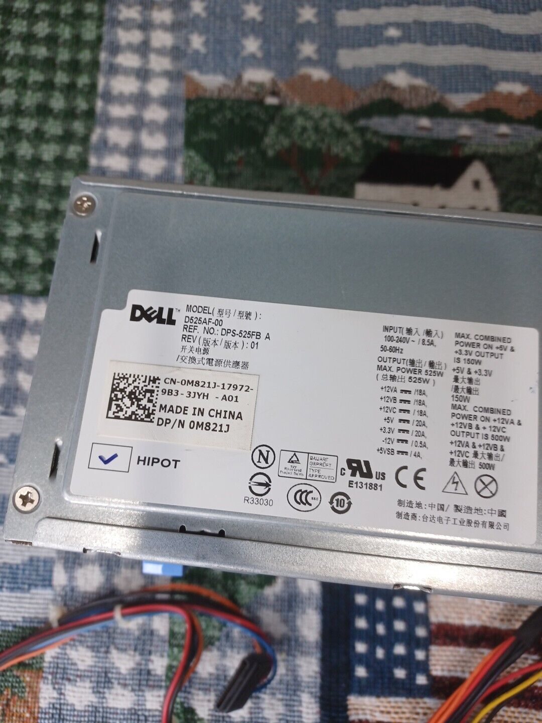 Dell Precision T3500 D525AF - 00 525W Power Supply DPS-525FB A OM821J