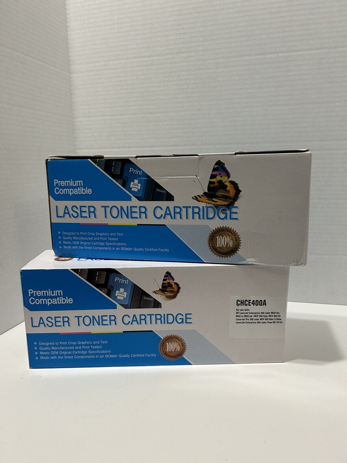 2 count Premium Compatible HP Laser Toner Cartridges CHCE400 + CHCE403 (A4)