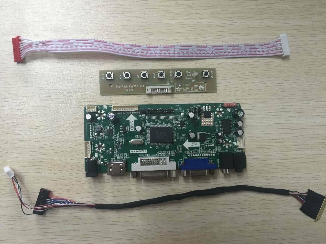 Kit For PQ3QI-01 HDMI + DVI + VGA LCD LED LVDS Controller Board Driver