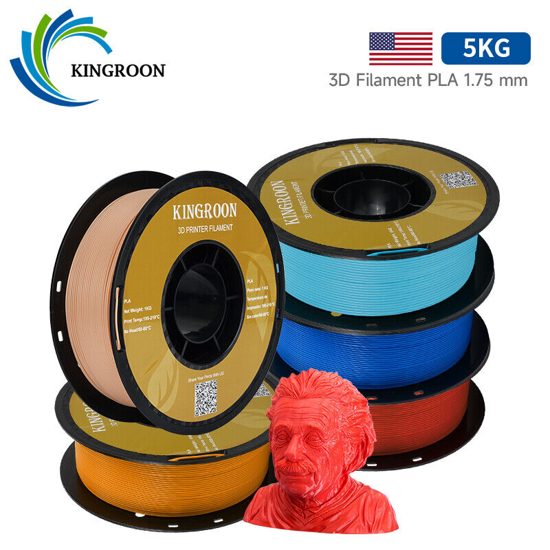 Kingroon 5KG 10KG 20KG PLA 1.75 mm Filament 3D Printer FDM Consumable Bundle 1KG