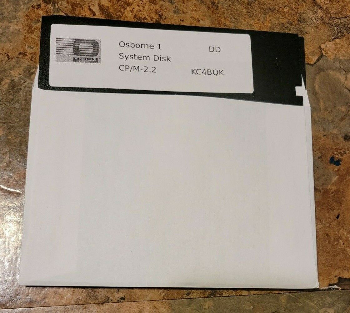 Osborne 1 / 1A Double Density System Disk CP/M 2.2 Boot Disk New Disk