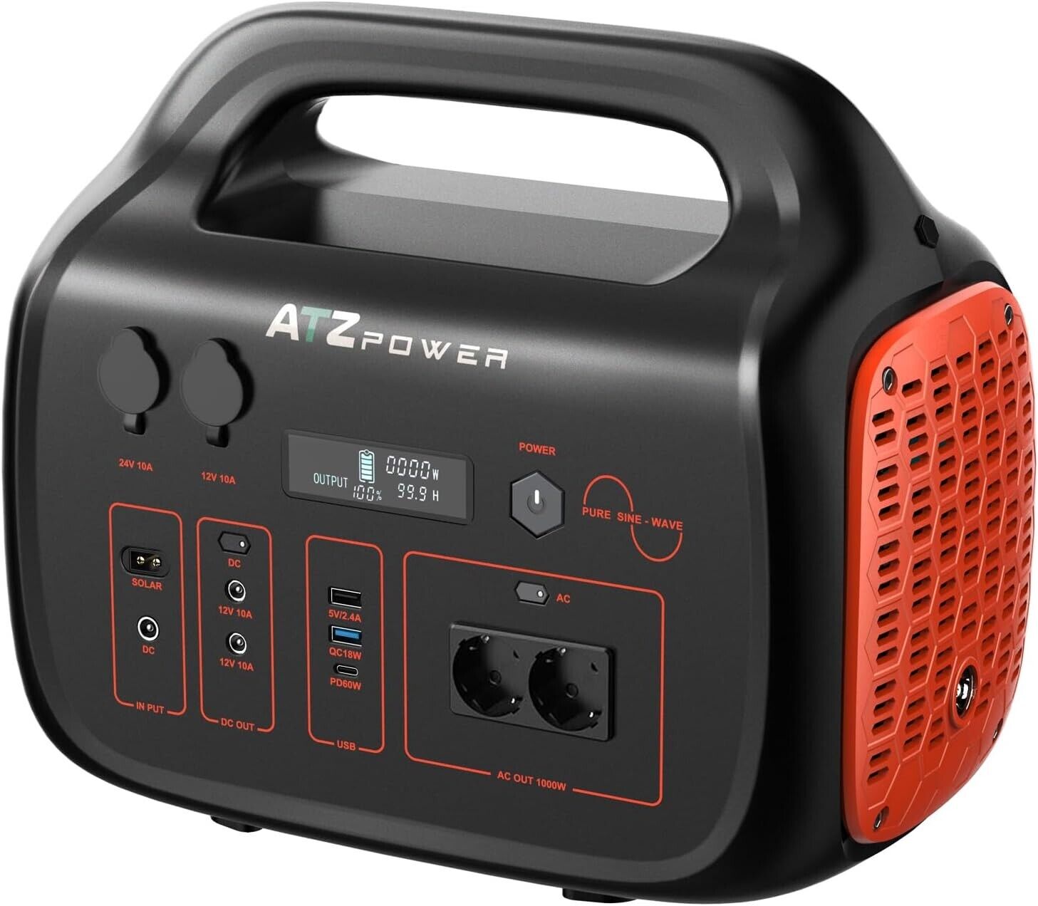 ATZ Power™ Portable Power Station Battery with PD60W USB