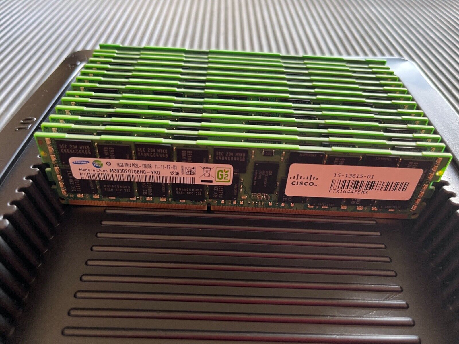 Lot of 14 SAMSUNG CISCO 16GB PC3L-12800R ECC SERVER RAM M393B2G70BH0-YK0