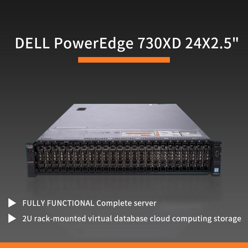 Dell PowerEdge R730XD 24 SFF Server 2x E5-2690v4 2.6GHz 128Gb RAID H730 300G*24