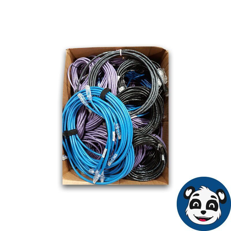 Mix Lot of (50) Assorted Cat-5e RJ45 Patch Cord Cables