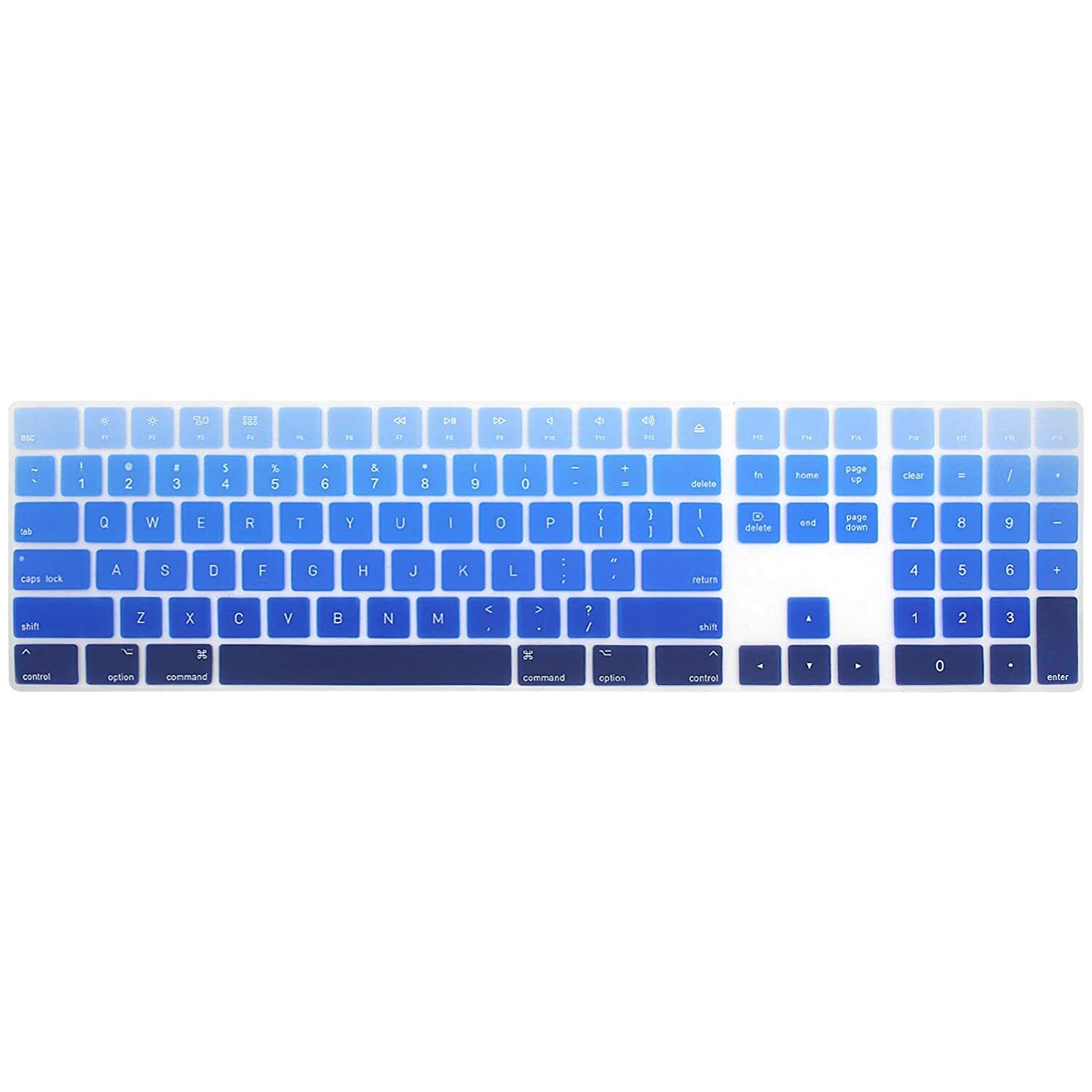 Ultra Thin Silicone Full Size Wireless Numeric Keyboard Cover Skin For Mac 