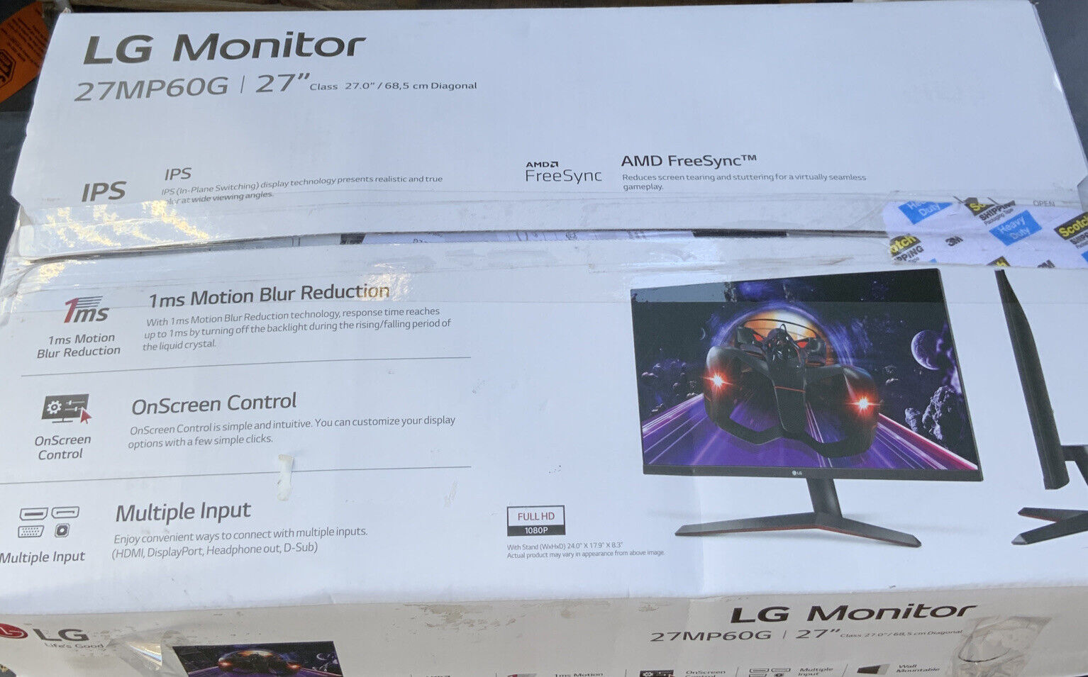 🍏 LG 27MP60G-27”Monitor,68,5 Cm Diagonal,IPS,Open Box 🆕