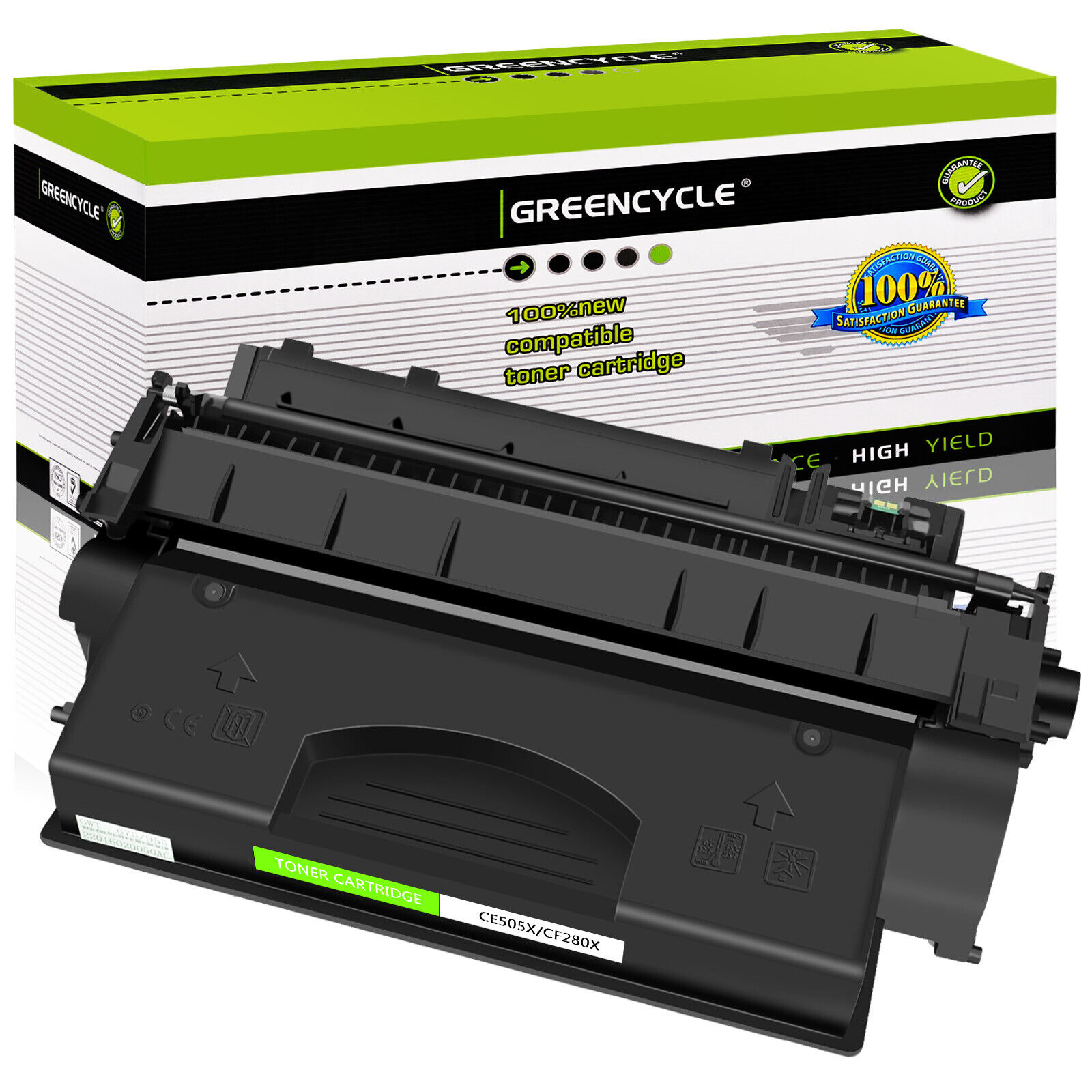 GREENCYCLE CF280X 80X Black Toner Cartridge Fits for HP LaserJet Pro 400 M401dn 