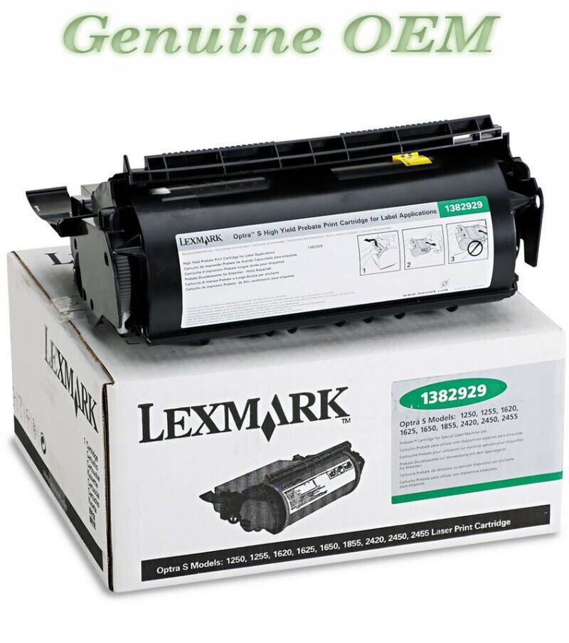 1382929 Original OEM Lexmark Toner, Black High Yield Genuine Sealed