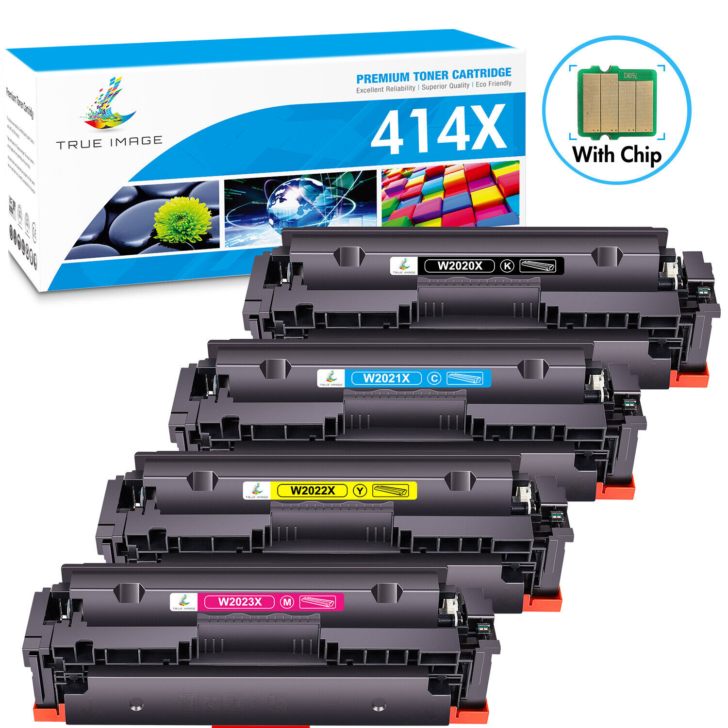 4PK 414A W2020A Toner Compatible With HP Laserjet M454dw M479fdw With Chip 414X