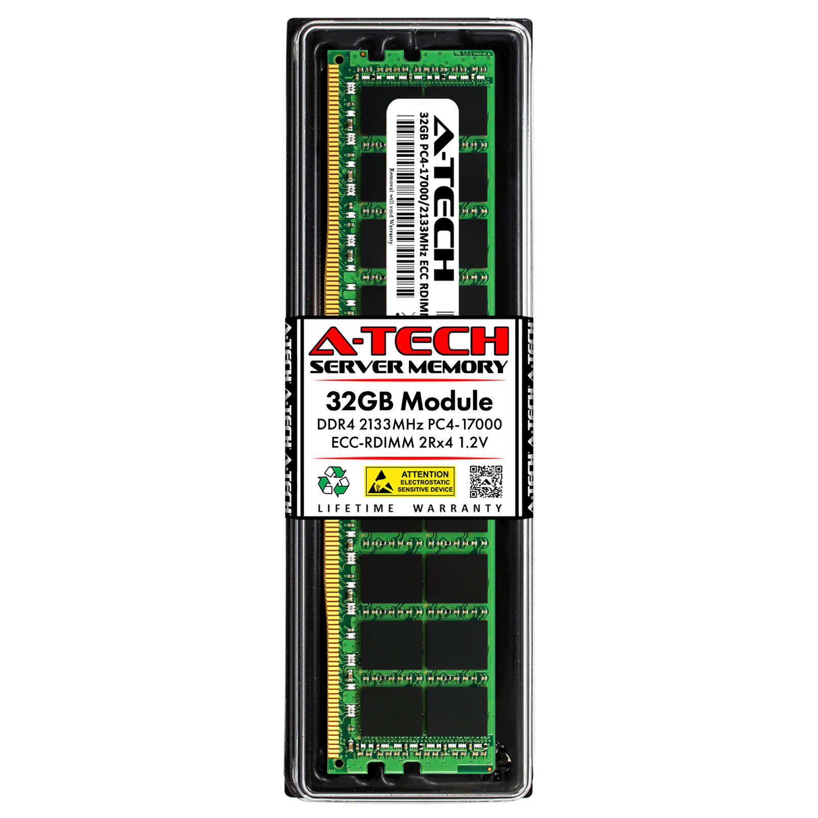 32GB DDR4-2133 PC4-17000 ECC RDIMM (HP 752370-091 Equivalent) Server Memory RAM