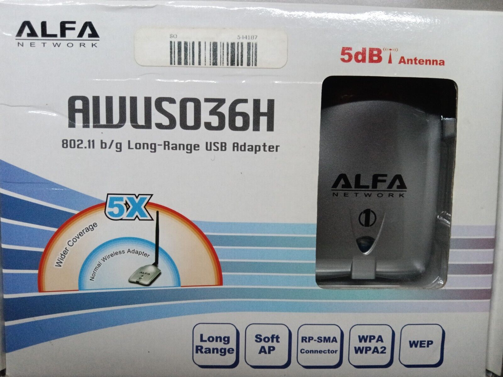 Alfa AWUS036NH WiFi Network Adapter USB Wireless NEW 🔴