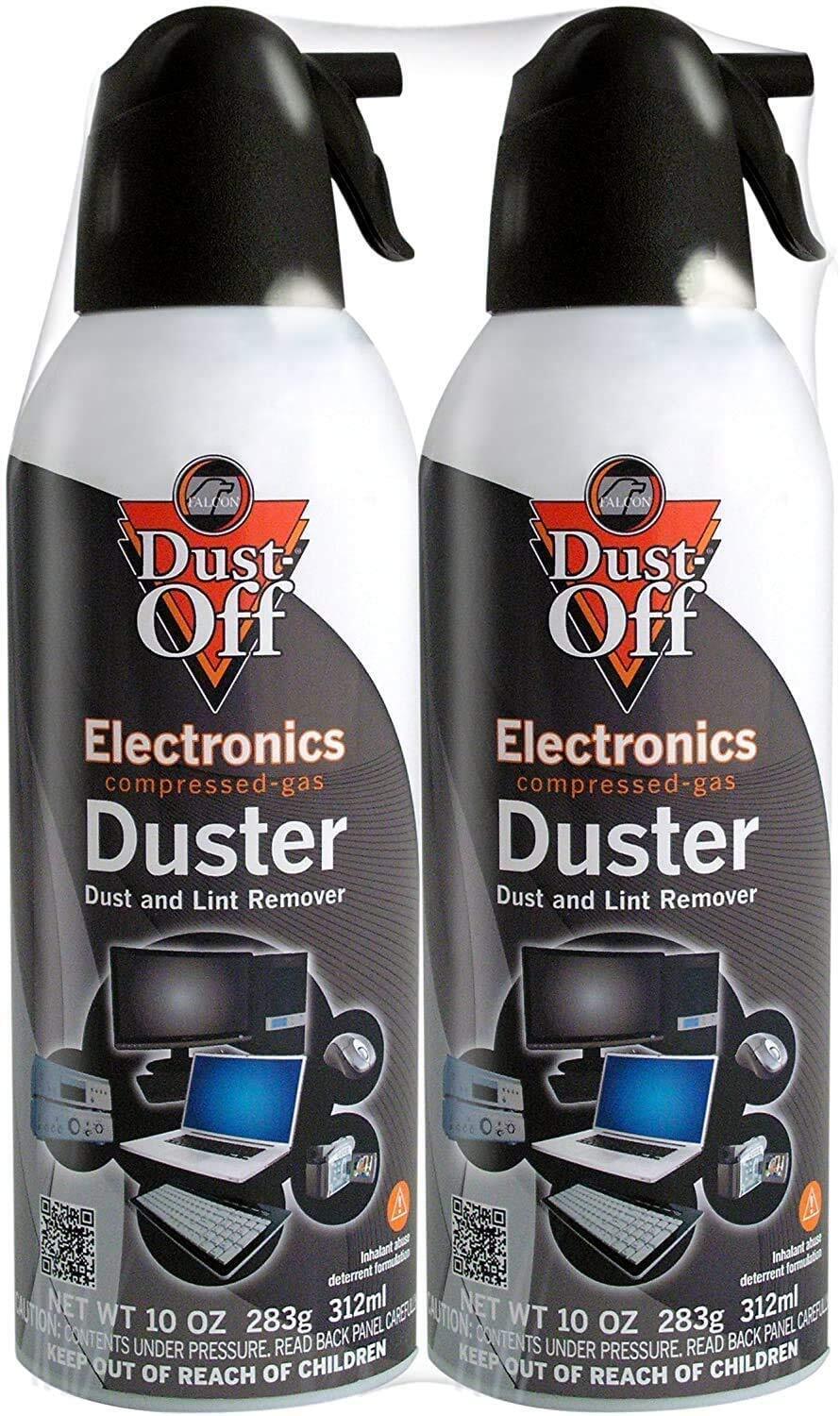 Dust-Off Disposable Compressed Gas Duster 10 oz - Pack of 2 Clear
