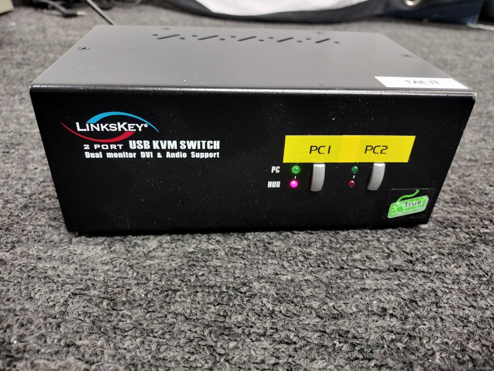 Linkskey 2-Port Dual Monitor DVI USB & Audio Support KVM (LDV-DM202AUSK) Switch