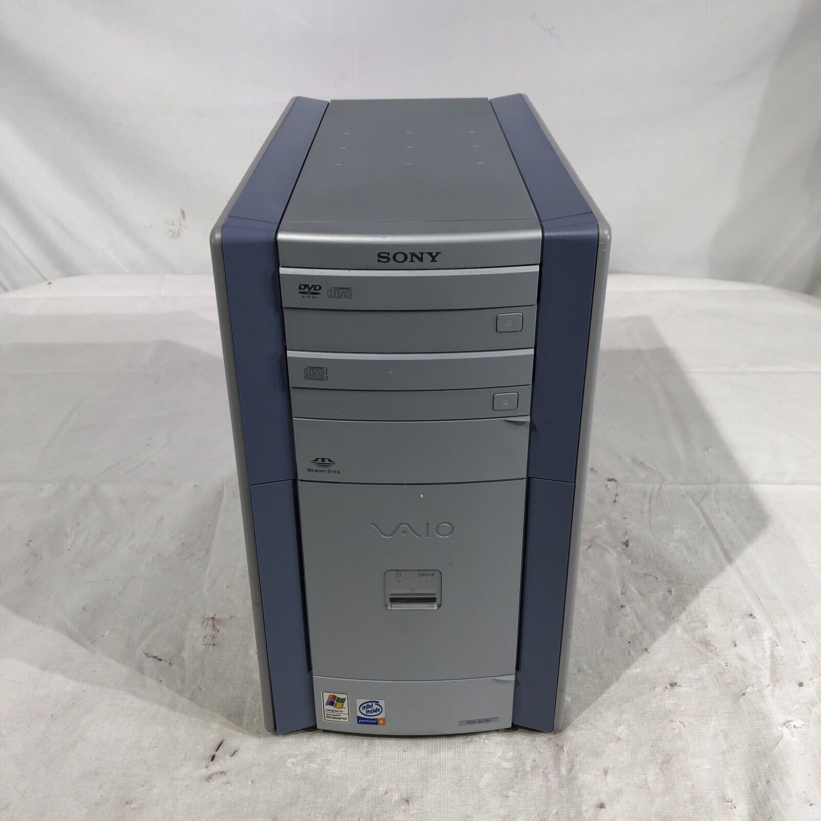 Vintage Sony VAIO PCV-RX755 Tower Pentium 4 2.0 GHz 512 MB ram No HDD/No OS