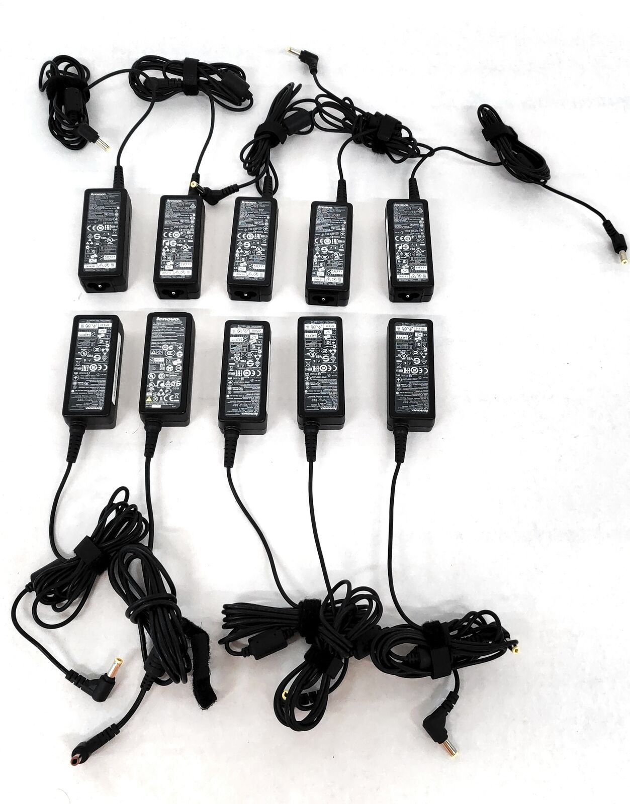 Lot of 10 OEM Lenovo 40W 20V Ideapad Laptop Chargers 5.5MM AC Power Adapter