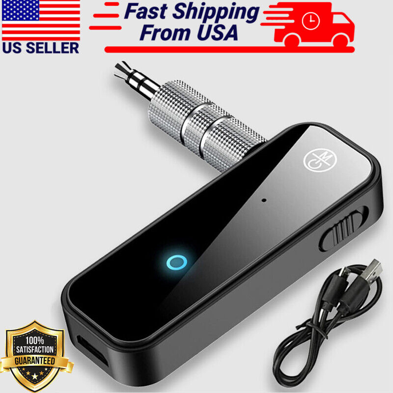 2 in 1 Bluetooth 5.0 Transmitter Receiver USB Wireless 3.5mm Audio Adapter Car