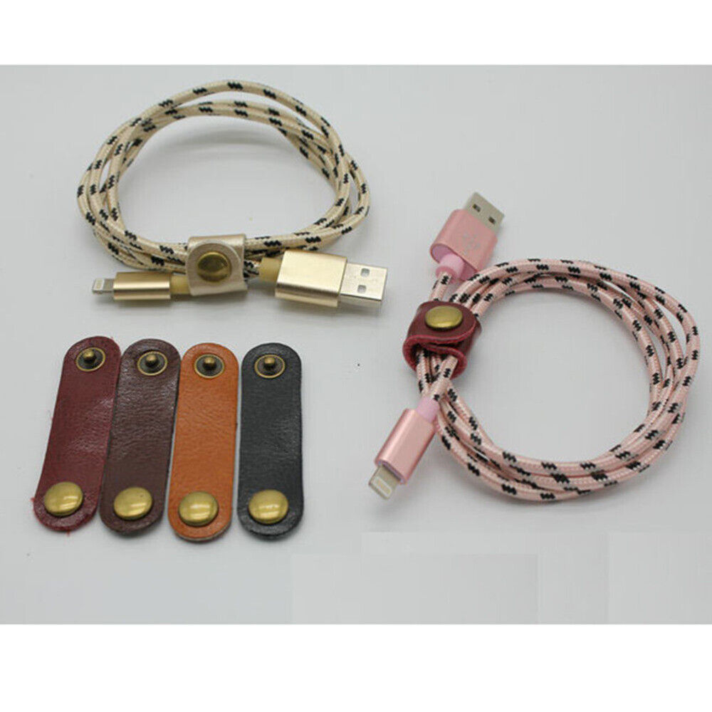 1 Set leather cable keeper dsl cable cord ties of Cable Wire Holder Leather