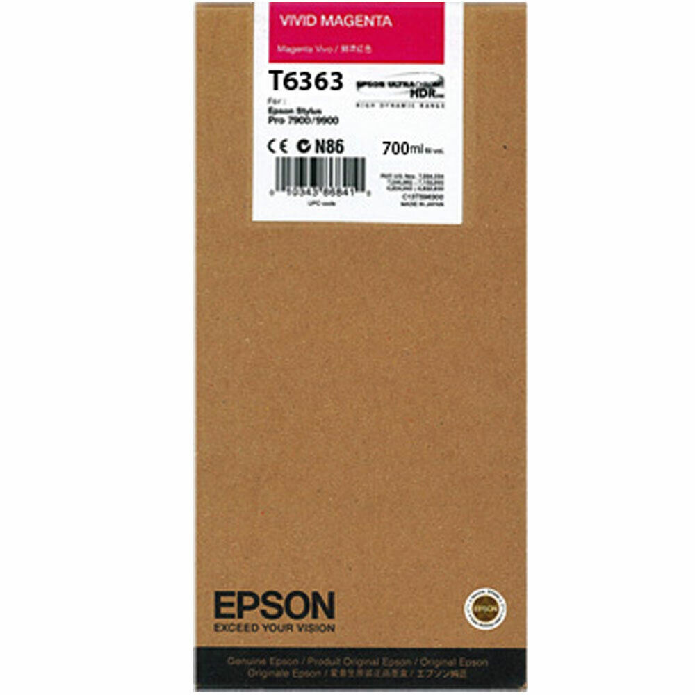 Genuine Epson T6363 Magenta Ink Cartridge for Stylus Pro 9890 9900 7700 9700