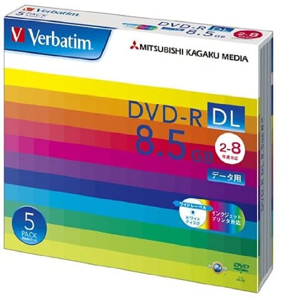 Verbatim 1 time Recording DVD-R DL 8.5GB 5 pieces