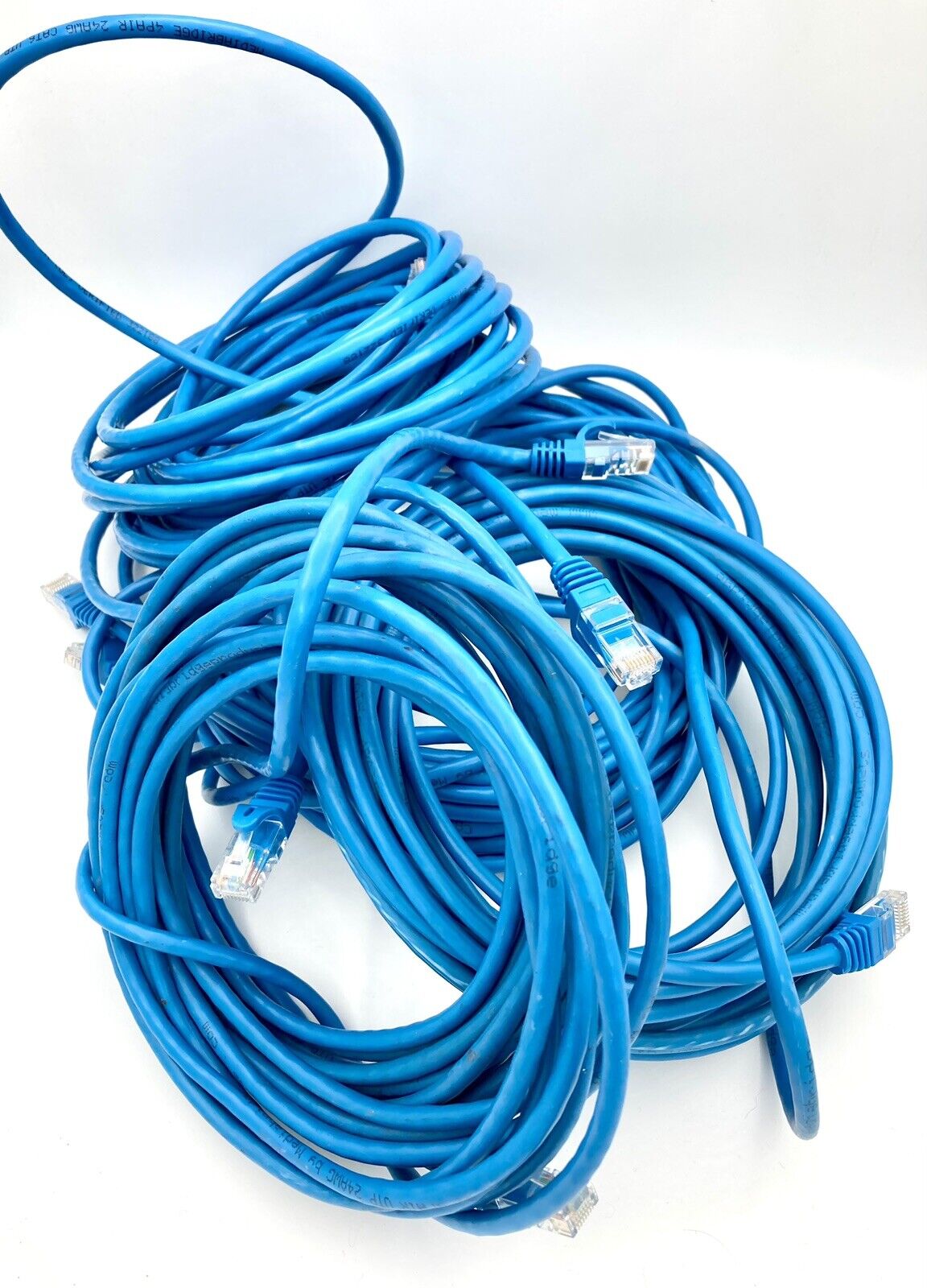 Huge Lot Of Cat5e Ethernet Cables - Various Lengths - Over 100 Ft
