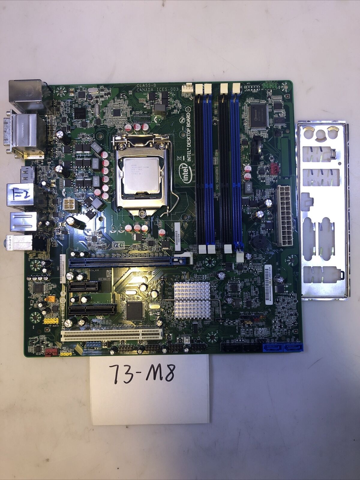 Intel Desktop motherBoard DQ67SW AA G12527-310 with I5-2500 CPU +