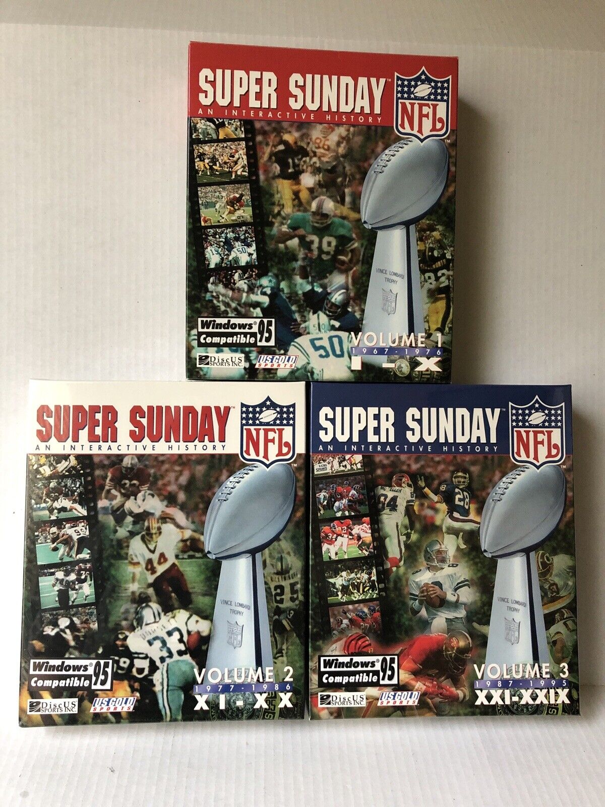 Super Sunday An Interactive History Volumes  1-3 1967-1995 (PC, Vintage Win 95)