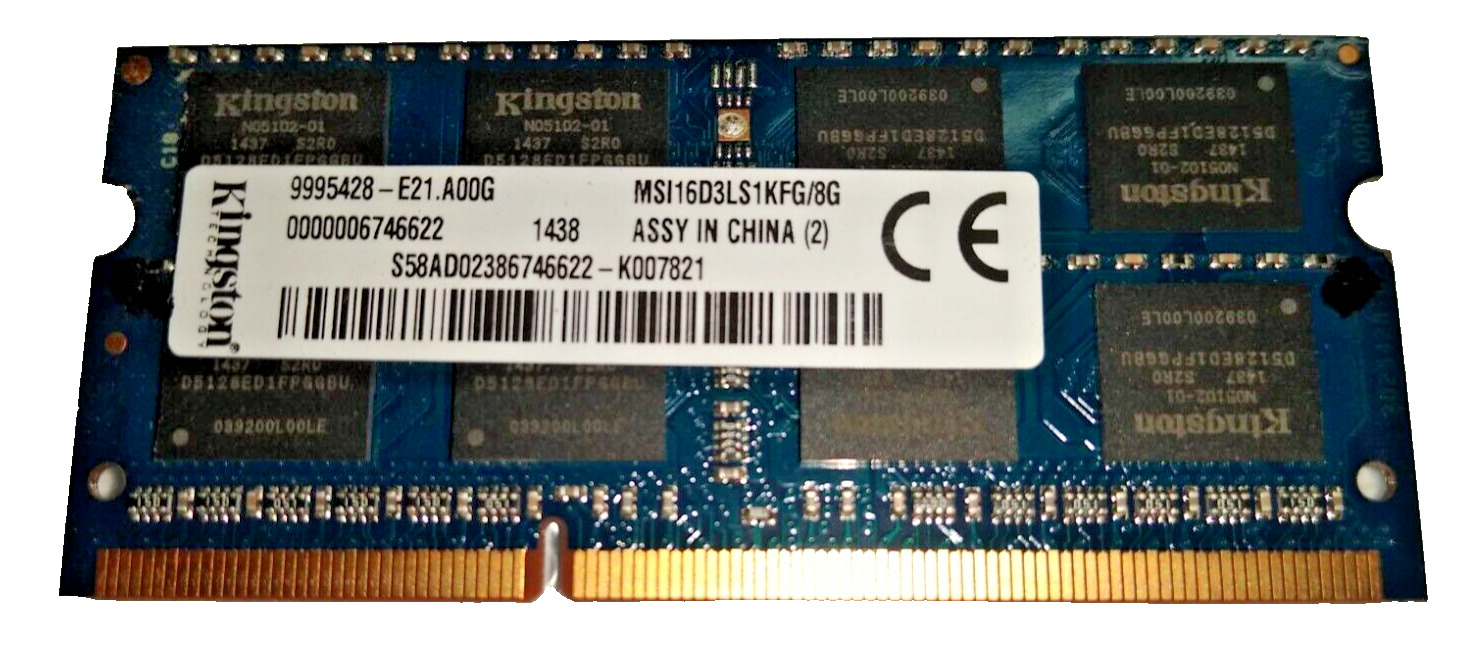 MSI GT70 2PC Dominator 8GB PC3L-12800S Memory RAM