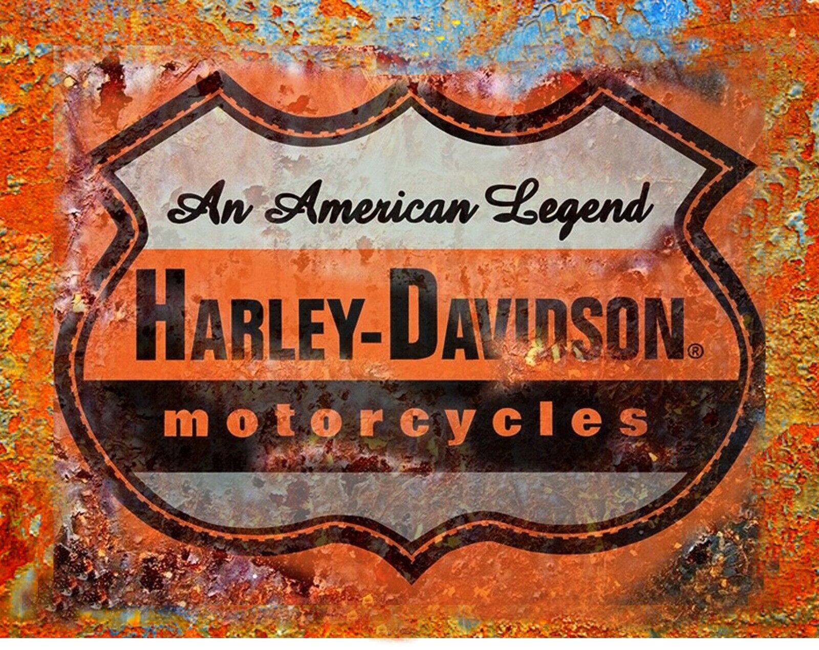 Harley Davidson Legends Never Die Mouse Pad Tin Sign Art On Mousepad
