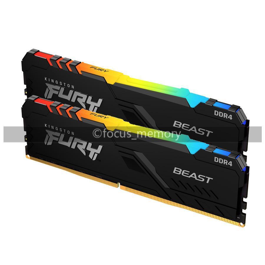 Kingston FURY Beast 32GB (2x16 GB) 288Pin DDR4 3200 PC4-25600 RGB Desktop Memory