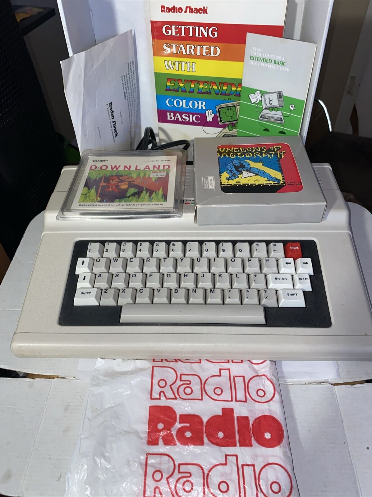 Radio Shack Tandy TRS 80 Color Computer 2 Dungeons of Daggorath, Downland Tested
