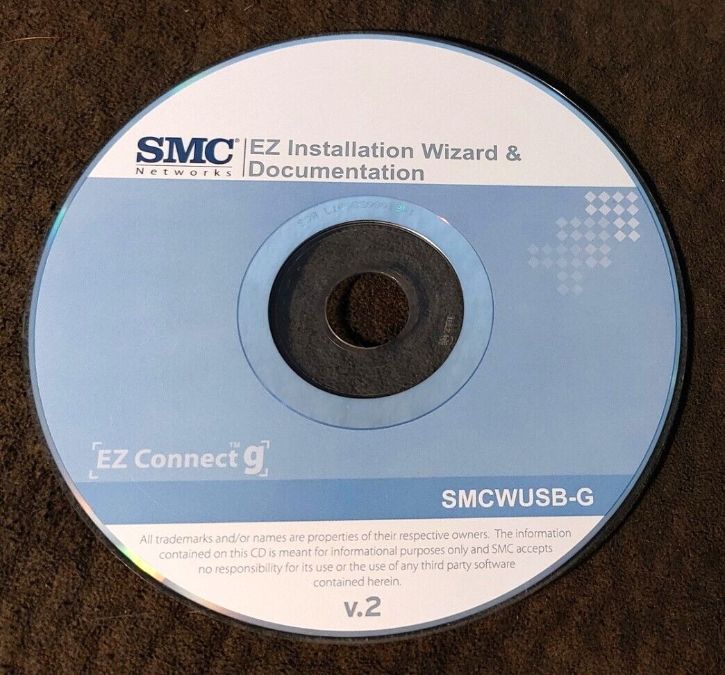 SMC Networks Installation SMCWUSB-G CD-ROM PC DISK ONLY No Art, Case or Tracking