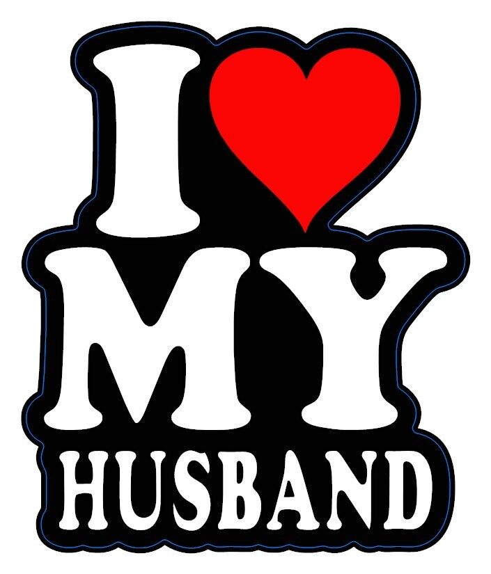 I Love My Husband Sticker